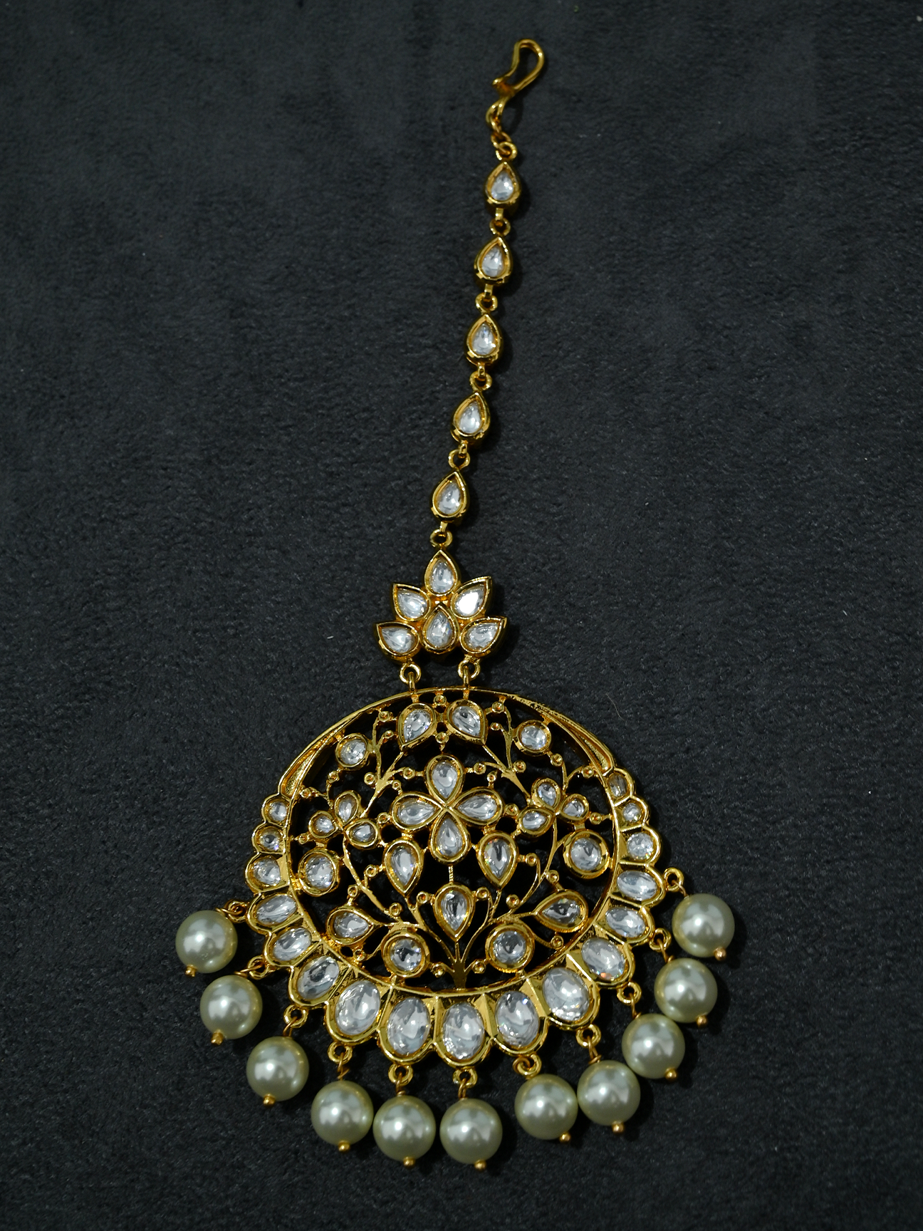 Traditional Kundan Meena Tikka Maang Tikka