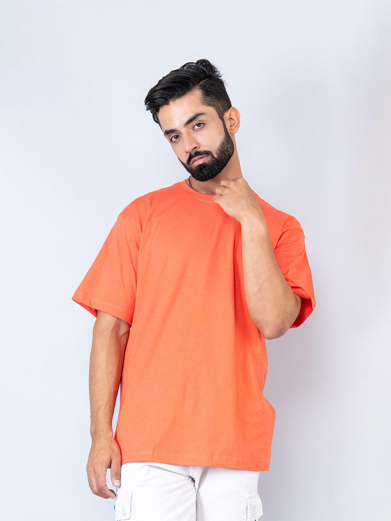 Pastel Red Oversized Cotton T-shirt - Tistabene
