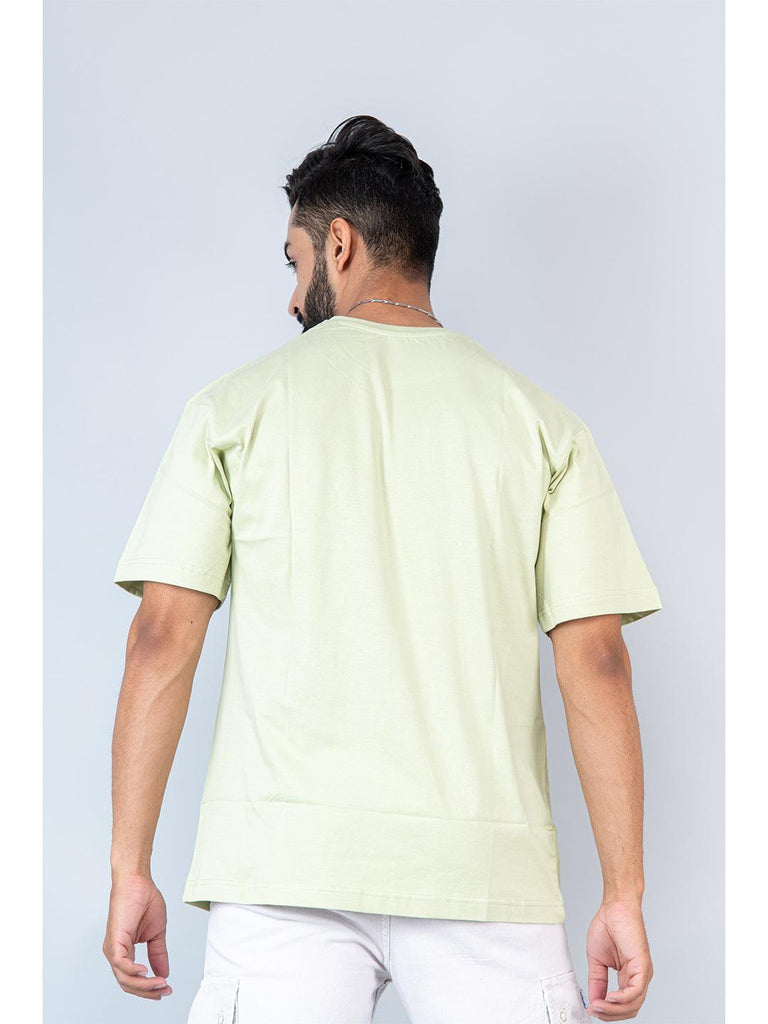 Pastel Green Oversized Cotton T-shirt - Tistabene