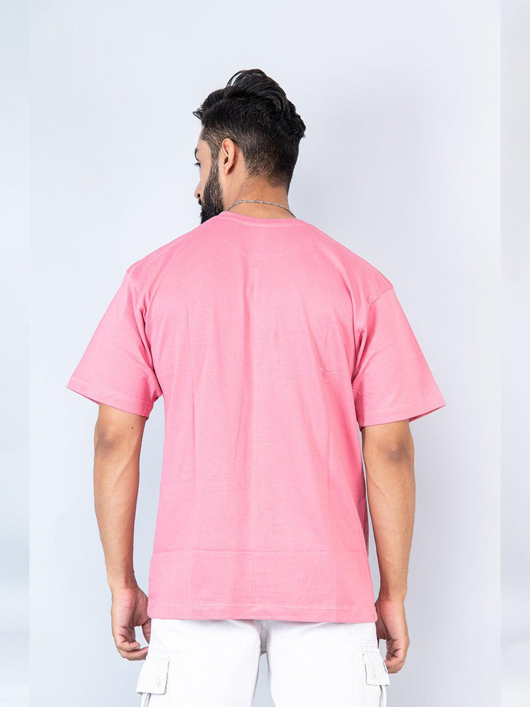 Rose Pink Oversized Cotton T-shirt - Tistabene