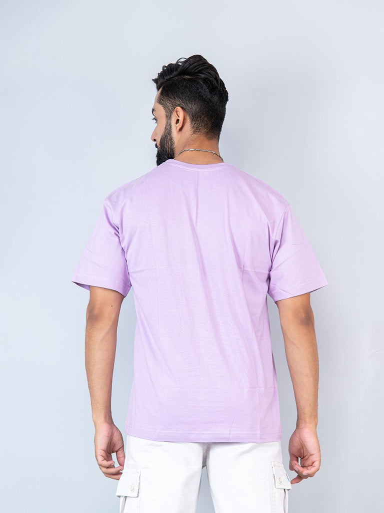 Lilac Oversized Cotton T-shirt - Tistabene