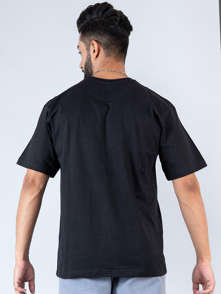 Black Oversized Cotton T-shirt - Tistabene