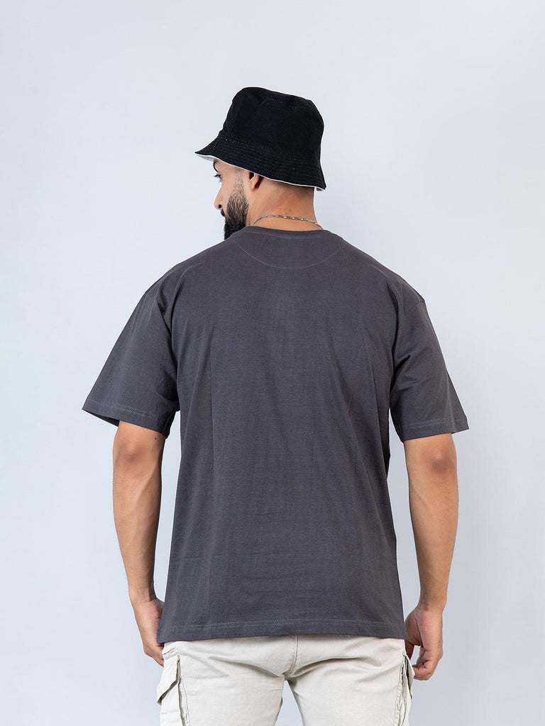 Grey Oversized Cotton T-shirt - Tistabene