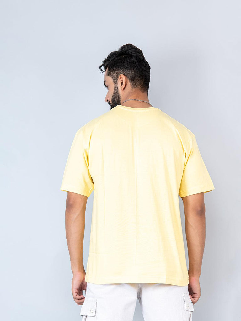 Yellow Oversized Cotton T-shirt - Tistabene