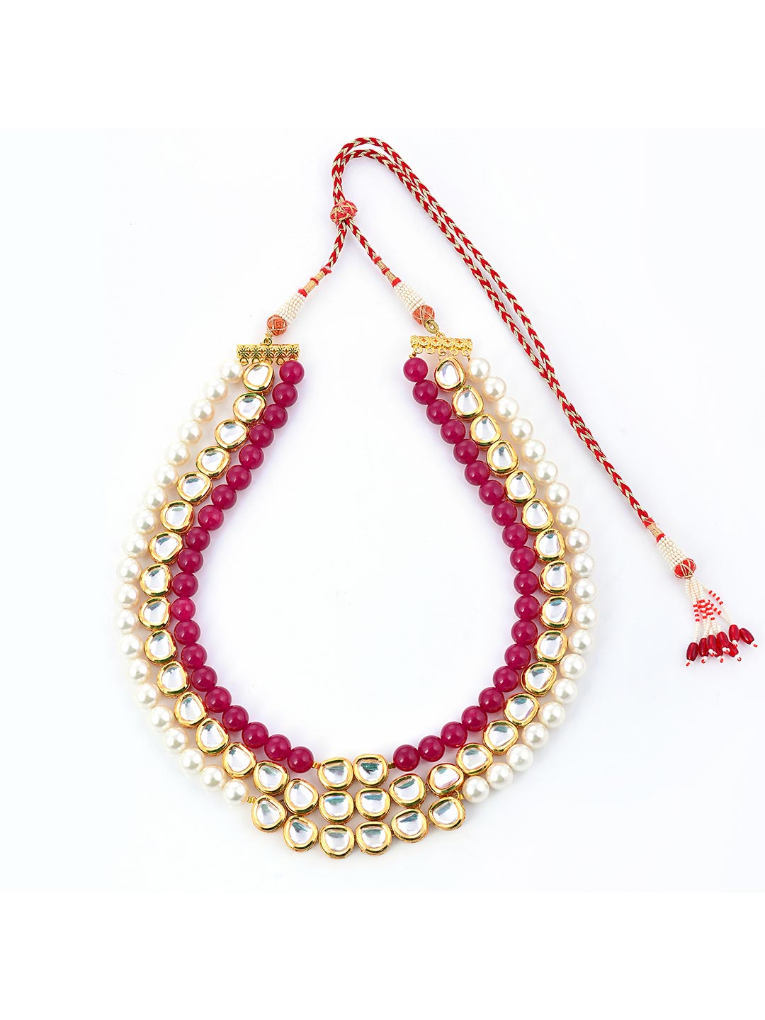 Traditional Beaded Kundan Meena Necklace