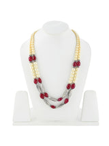 Floral Wire Antique Beaded Necklace