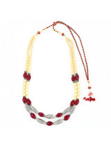 Floral Wire Antique Beaded Necklace