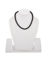 Black 10mm Round Beads Single Stranded Necklace