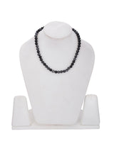 Black 8mm Round Beads Single Stranded Necklace