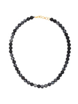 Black 8mm Round Beads Single Stranded Necklace