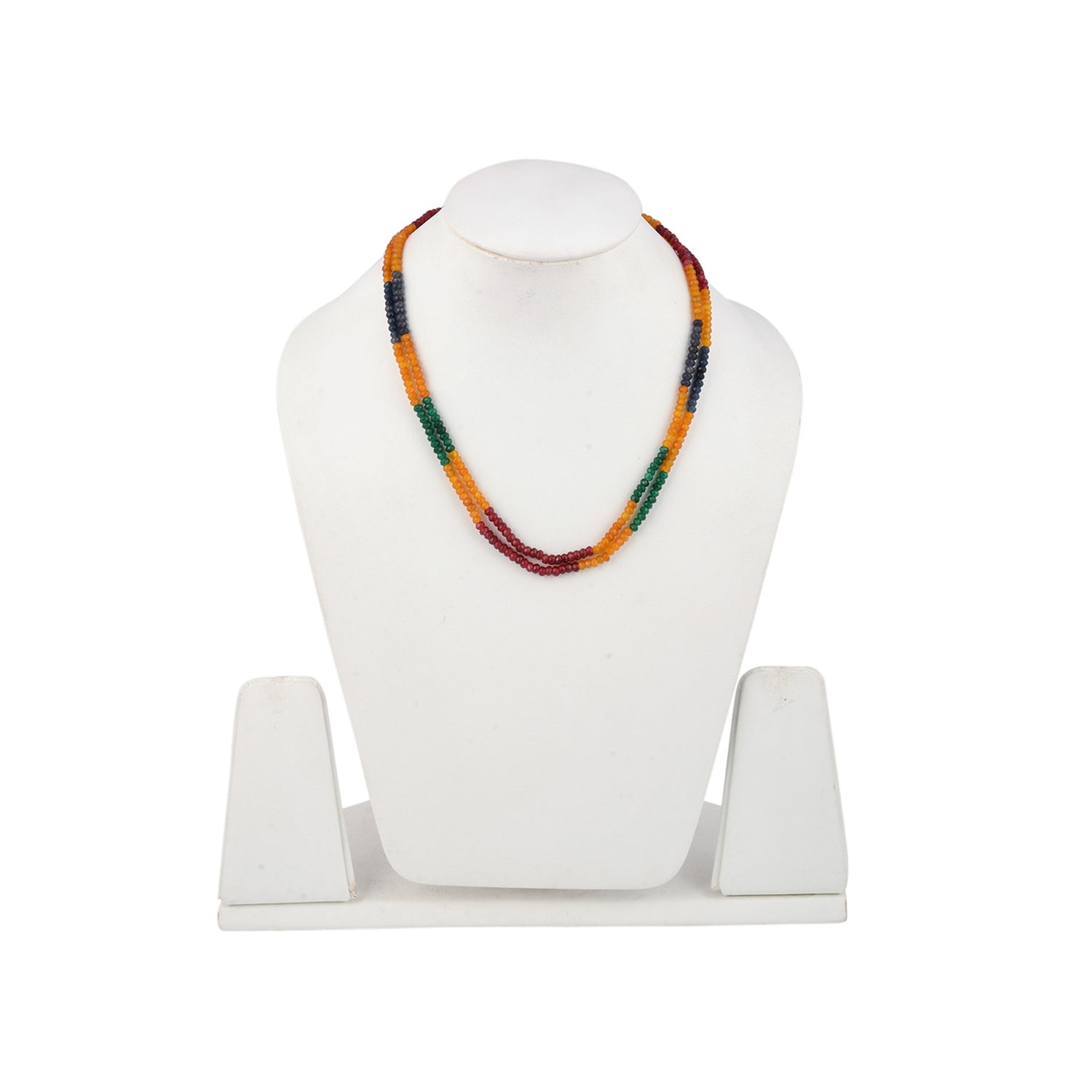Classic Three Colored Beaded Necklace