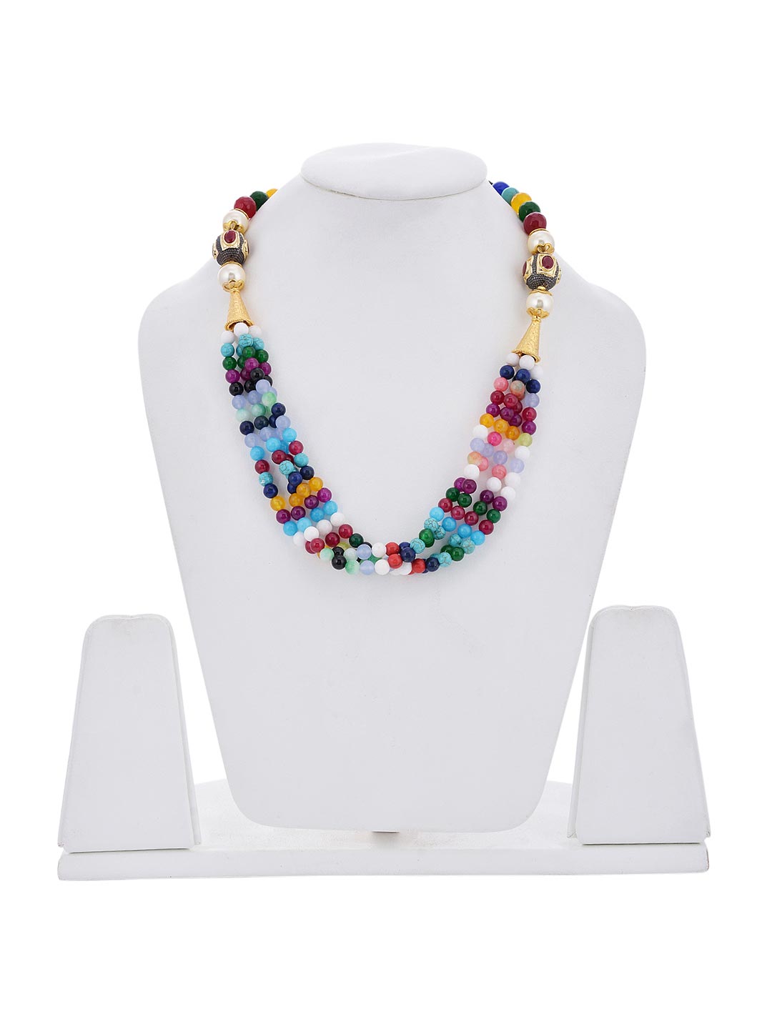 Contemporary Multi Colored Beaded Necklace