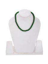 Green 10mm Round Beads Single Stranded Necklace