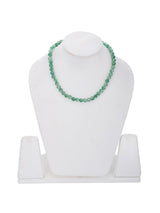 Green Bi Colored 8mm Round Beads Single Stranded Necklace