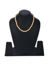 Light Orange 8mm Round Beads Single Stranded Necklace