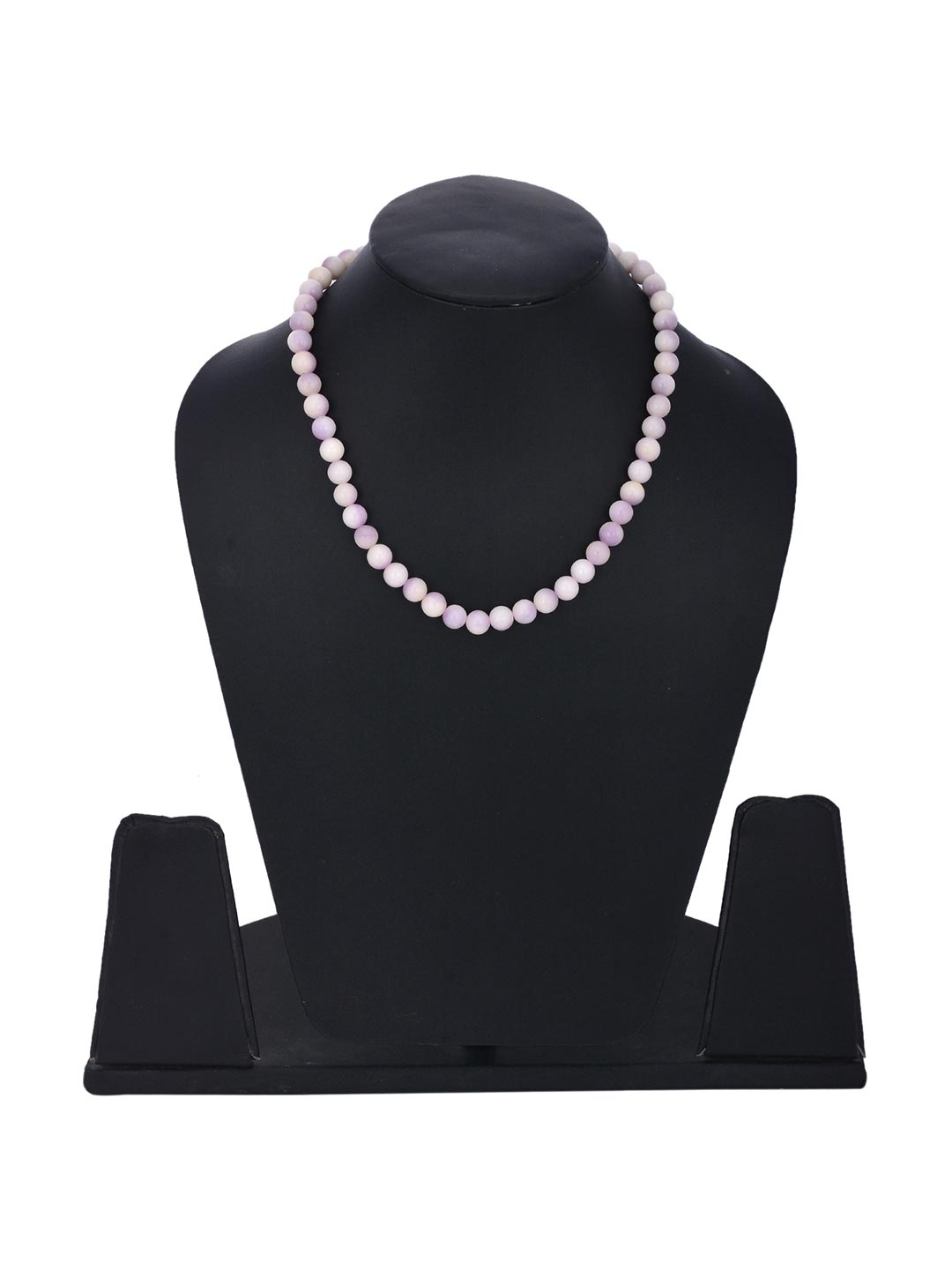 Liliac Bi Colored 8mm Round Beads Single Stranded Necklace