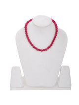Pink 10mm Round Beads Single Stranded Necklace