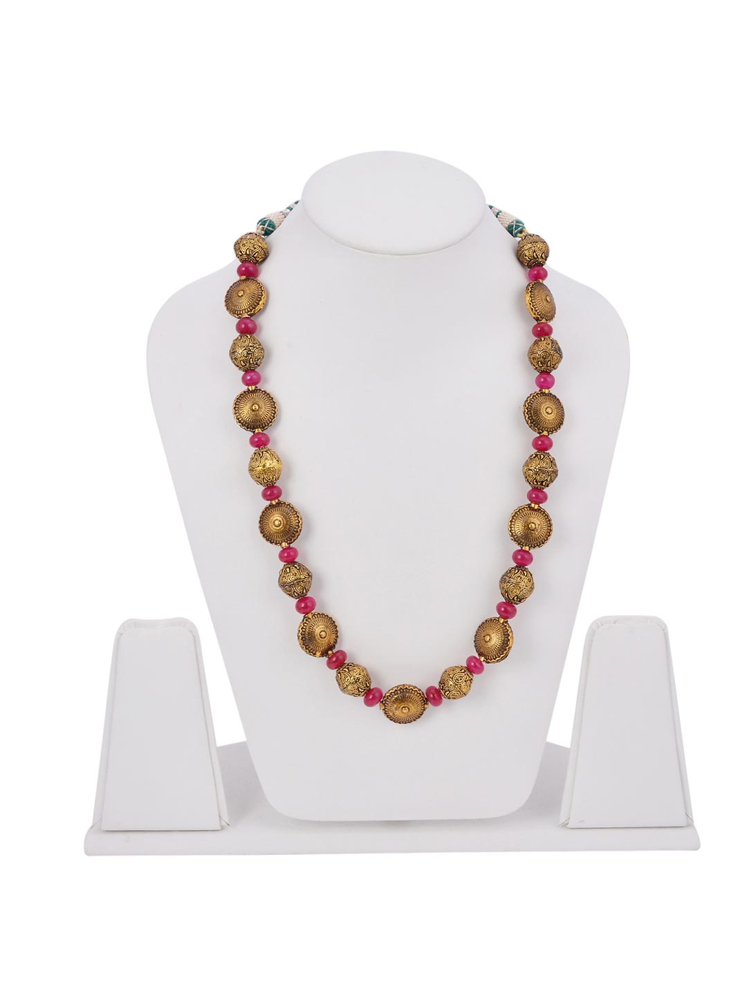 Traditional Antique Beaded Single Stranded Necklace