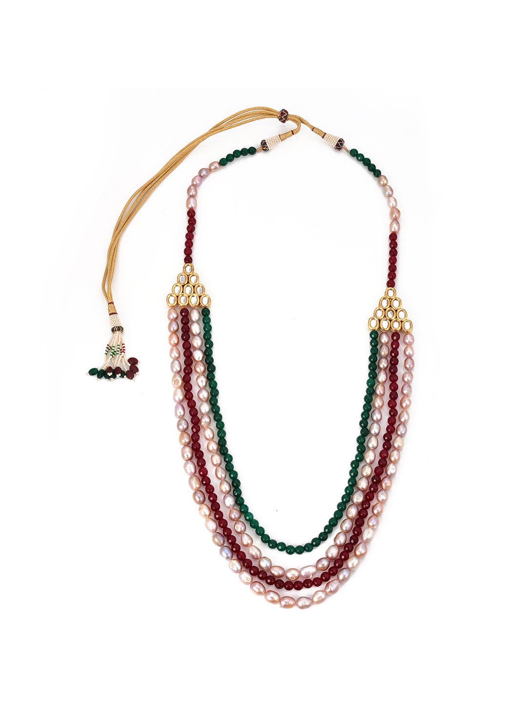 Traditional Kundan and Panna Manak Moti Necklace