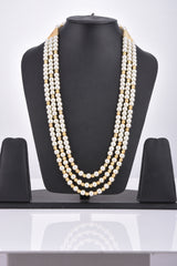 Pearls and Golden Balls Beaded Necklace