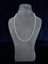 Classic White Transparent Stranded Beaded Mala