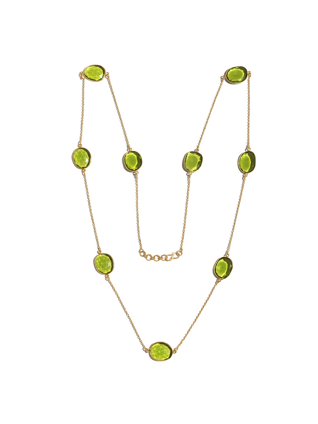 Contemporary Western Style Colored Stone Necklace