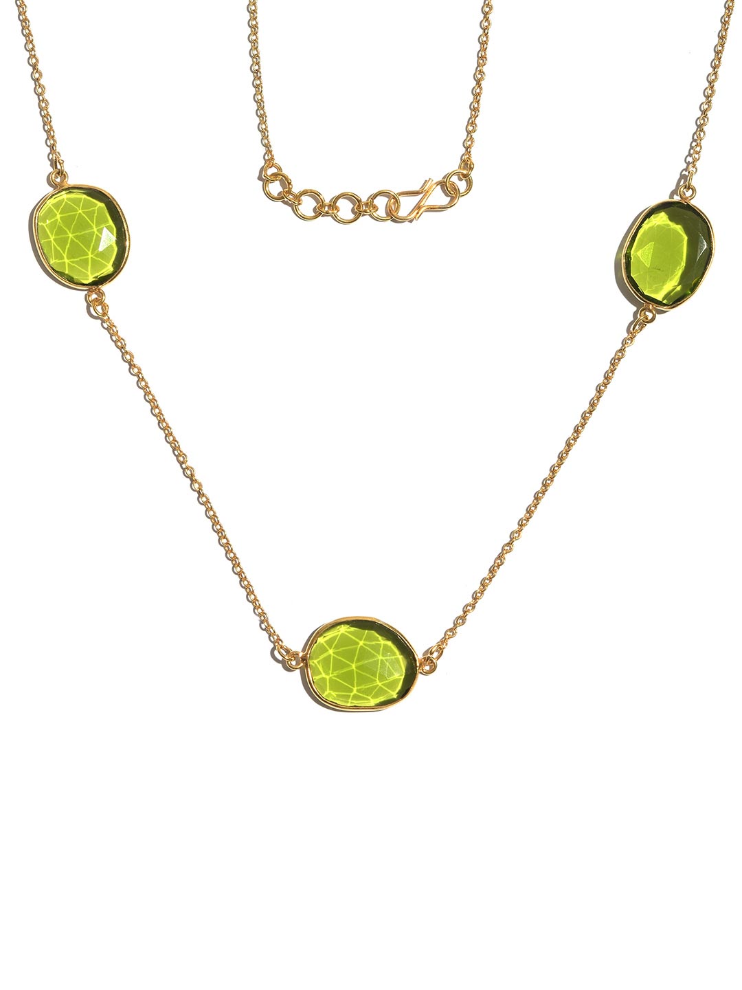 Contemporary Western Style Colored Stone Necklace