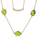 Contemporary Western Style Colored Stone Necklace