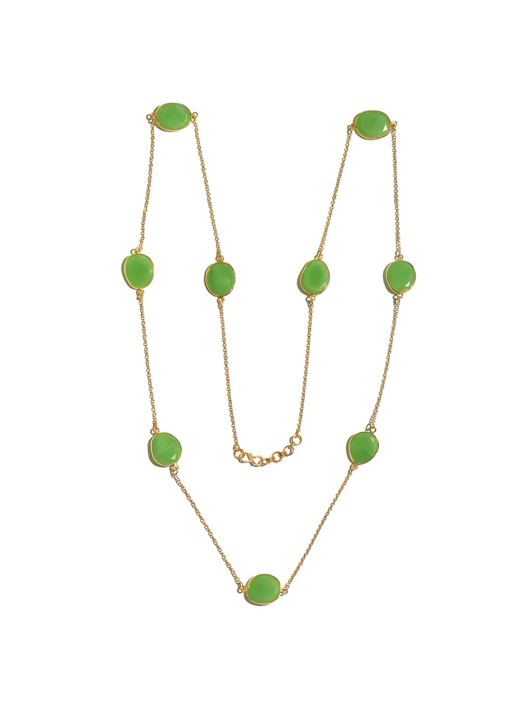 Contemporary Western Style Colored Stone Necklace