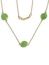 Contemporary Western Style Colored Stone Necklace