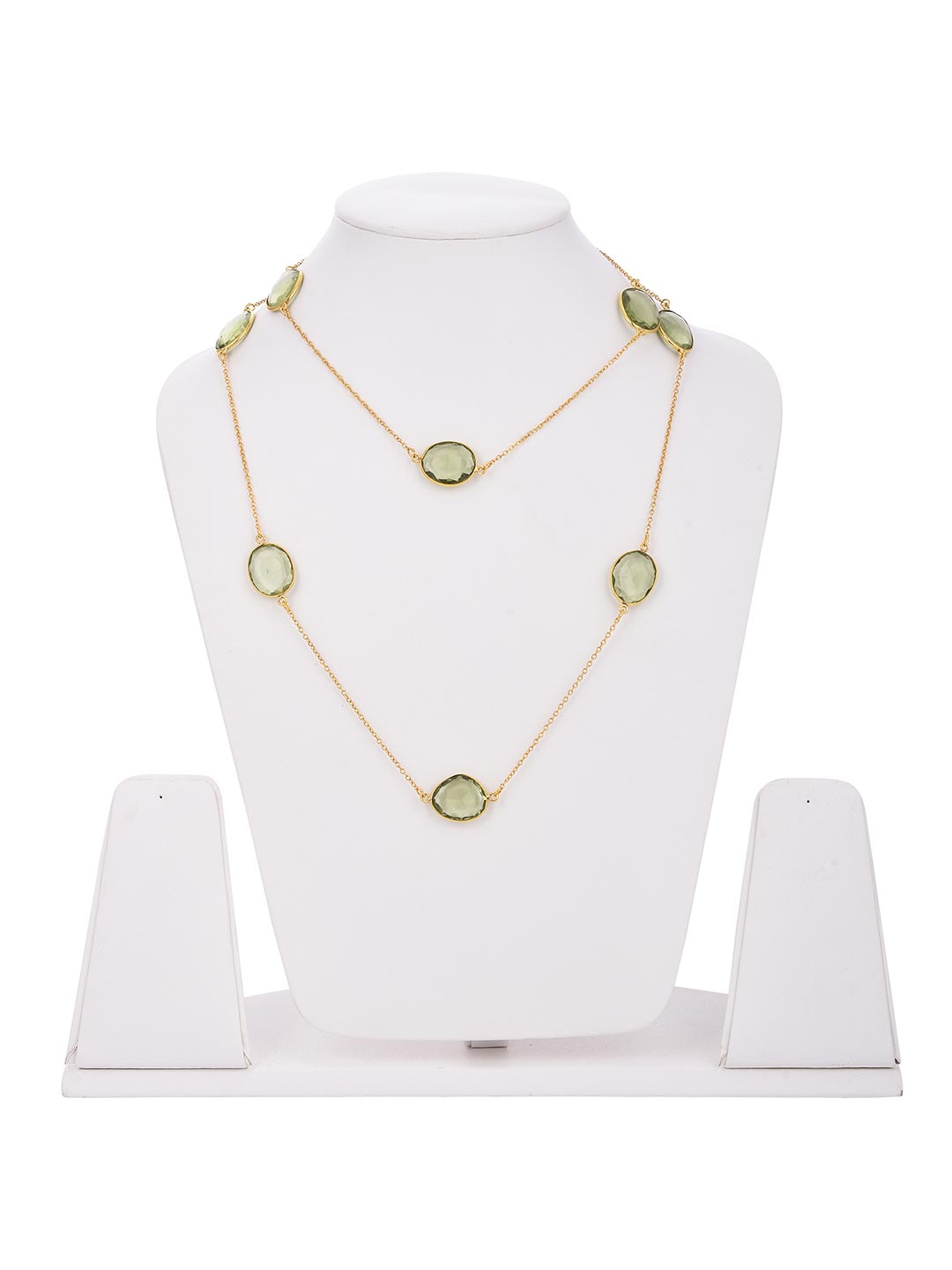 Contemporary Western Style Colored Stone Necklace