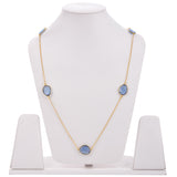 Contemporary Western Style Colored Stone Necklace