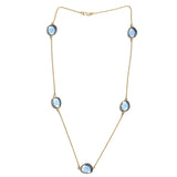 Contemporary Western Style Colored Stone Necklace
