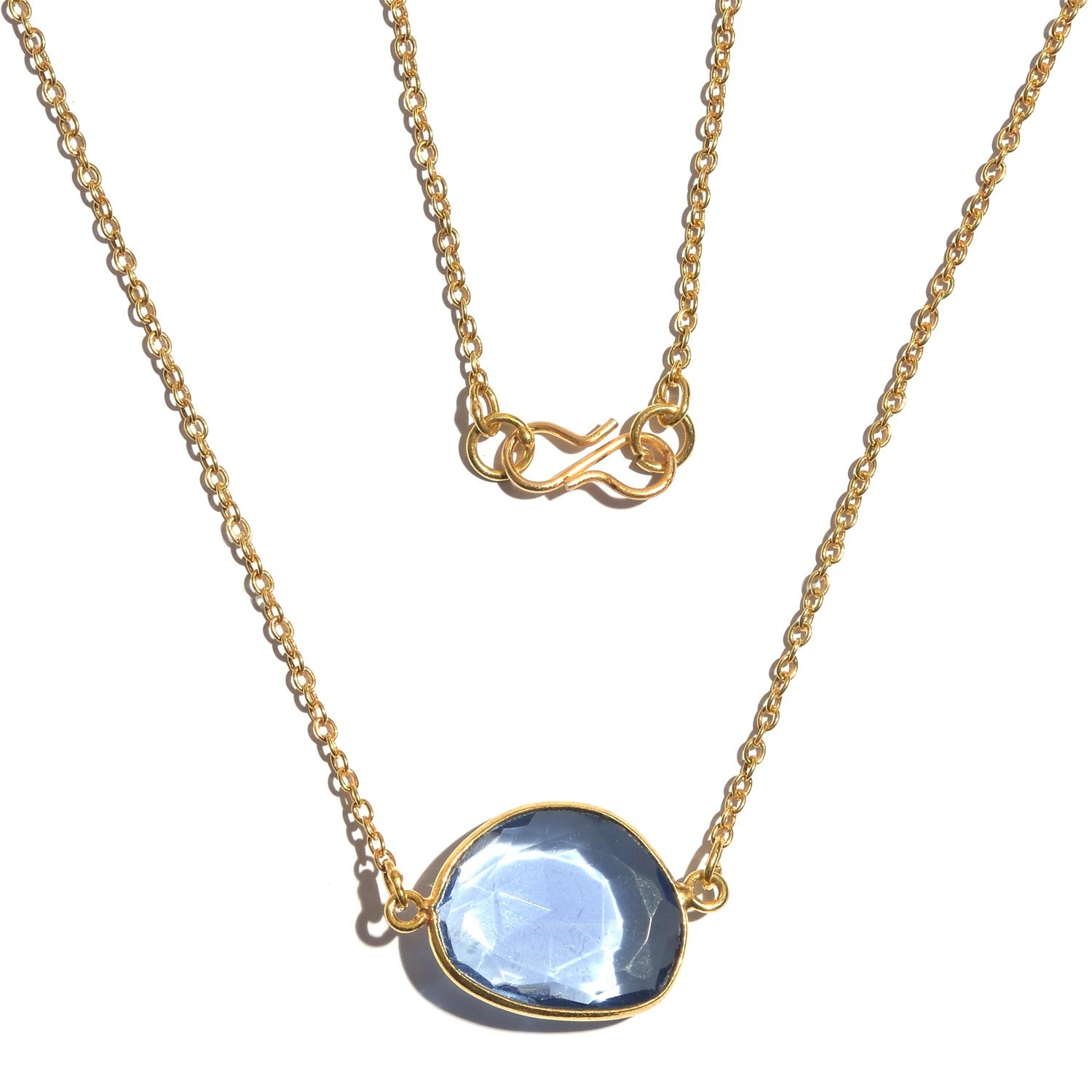 Contemporary Western Style Colored Stone Necklace