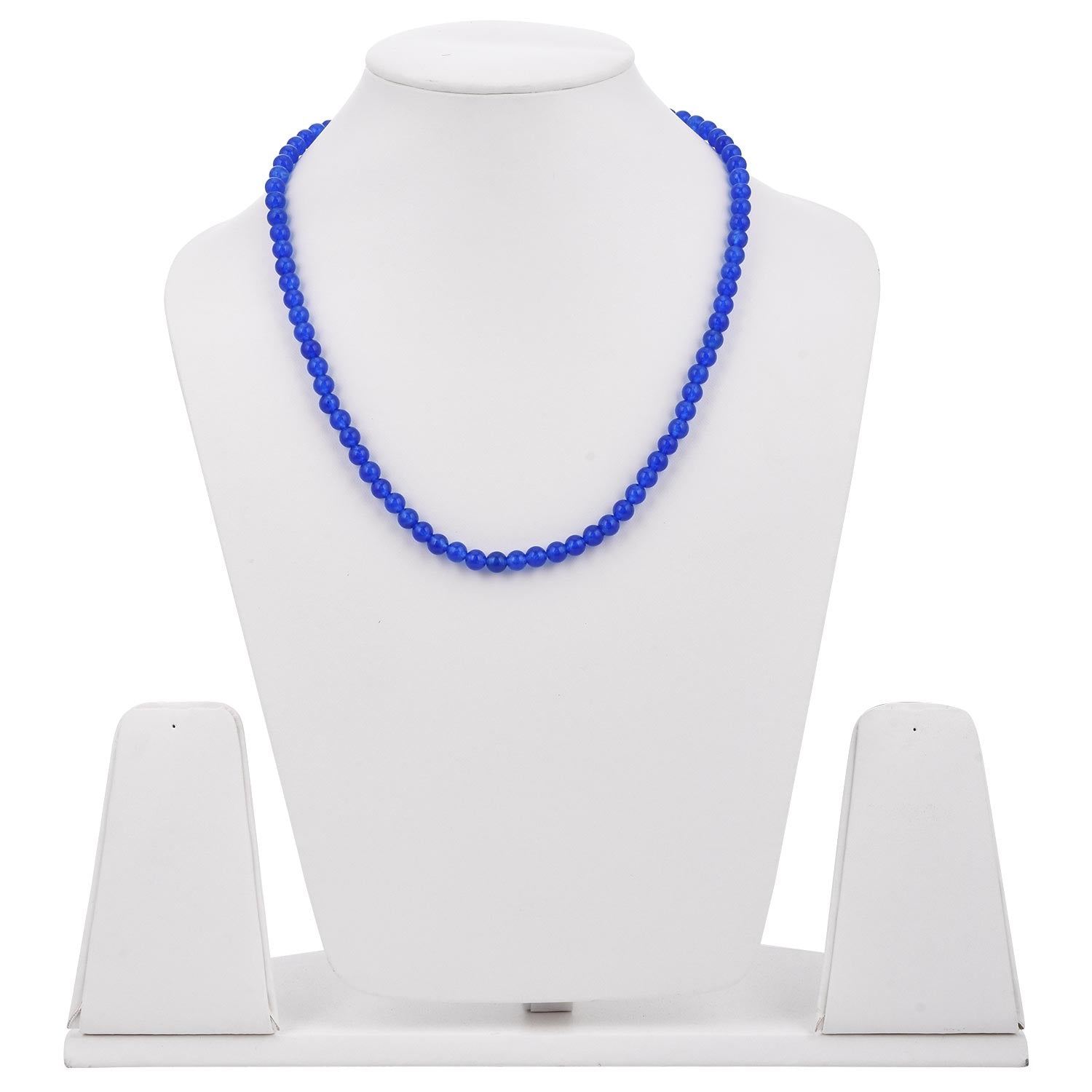Single Stranded Classic Blue Beaded Necklace