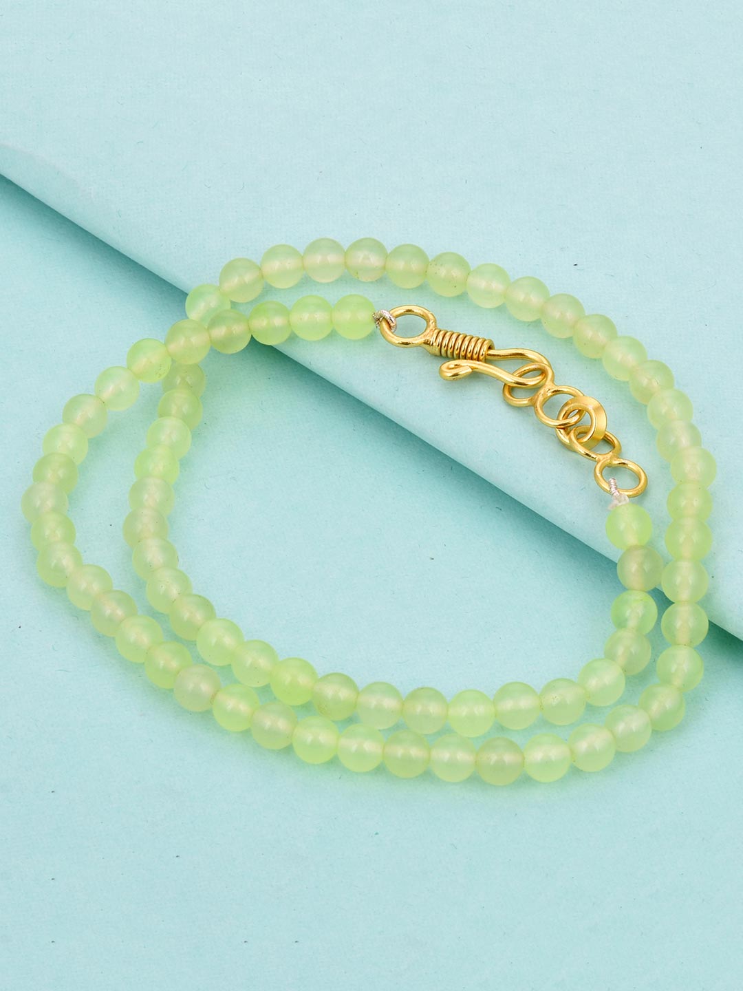 Single Stranded Classic Green Beaded Necklace