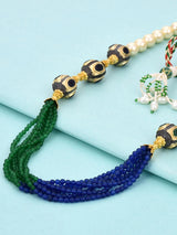Designer Metal Balls and Pearls Beaded Necklace