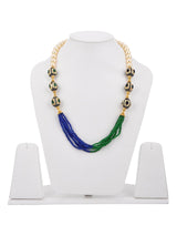 Designer Metal Balls and Pearls Beaded Necklace