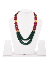 Fine Green And Red Drop Traditional Beaded Necklace