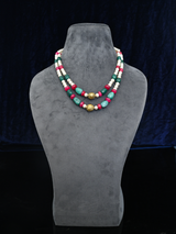Contemporary Western Style Colored Stone Necklace