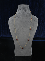 Contemporary Western Style Colored Stone Necklace