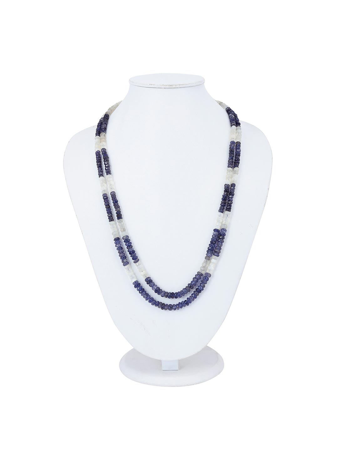 Classic Bi Stranded Iolite and MoonStone Necklace