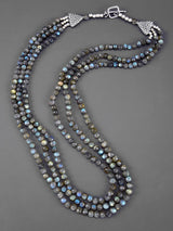 Classic Triple Stranded Spectrolite Necklace