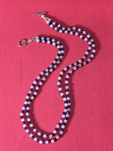 Classic Bi Stranded Labradorite Amethyst Necklace