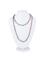 Classic Single Stranded Multi Colored Long Tasseled Necklace