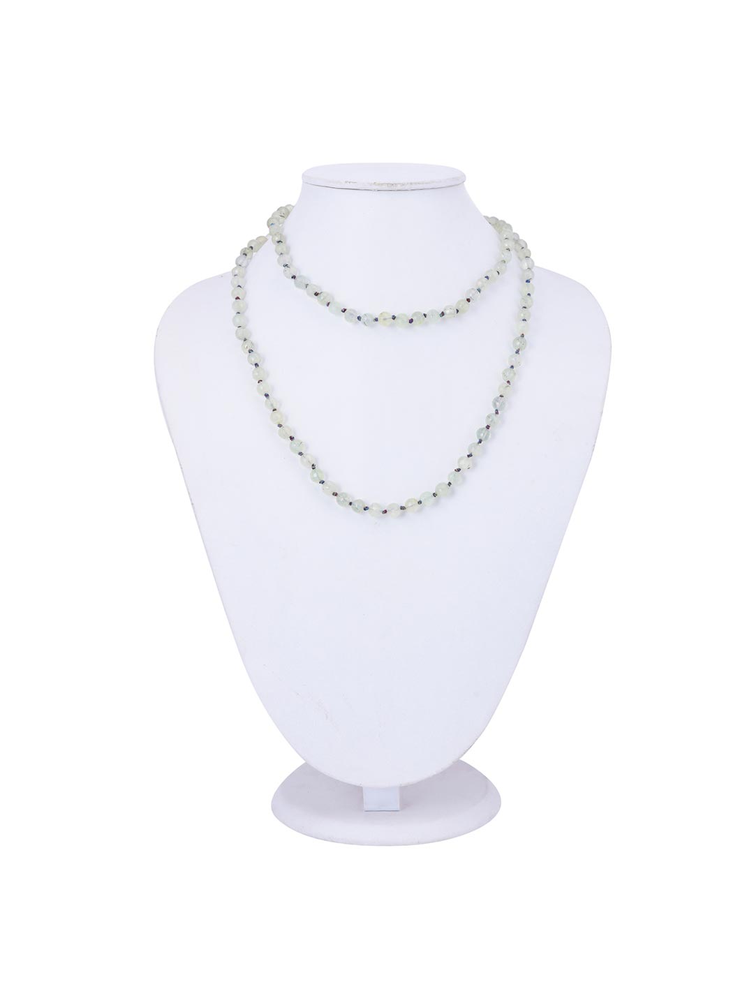 Classic Single Strand Knotted Nephrite Tassle Necklace