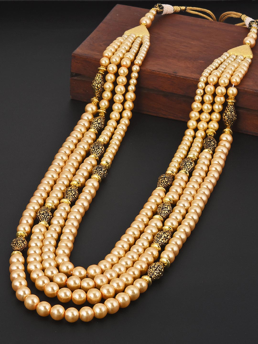 Traditional Antique Bead String Necklace