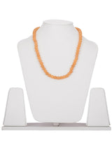 Single Stranded Peach Stones Beaded Necklace