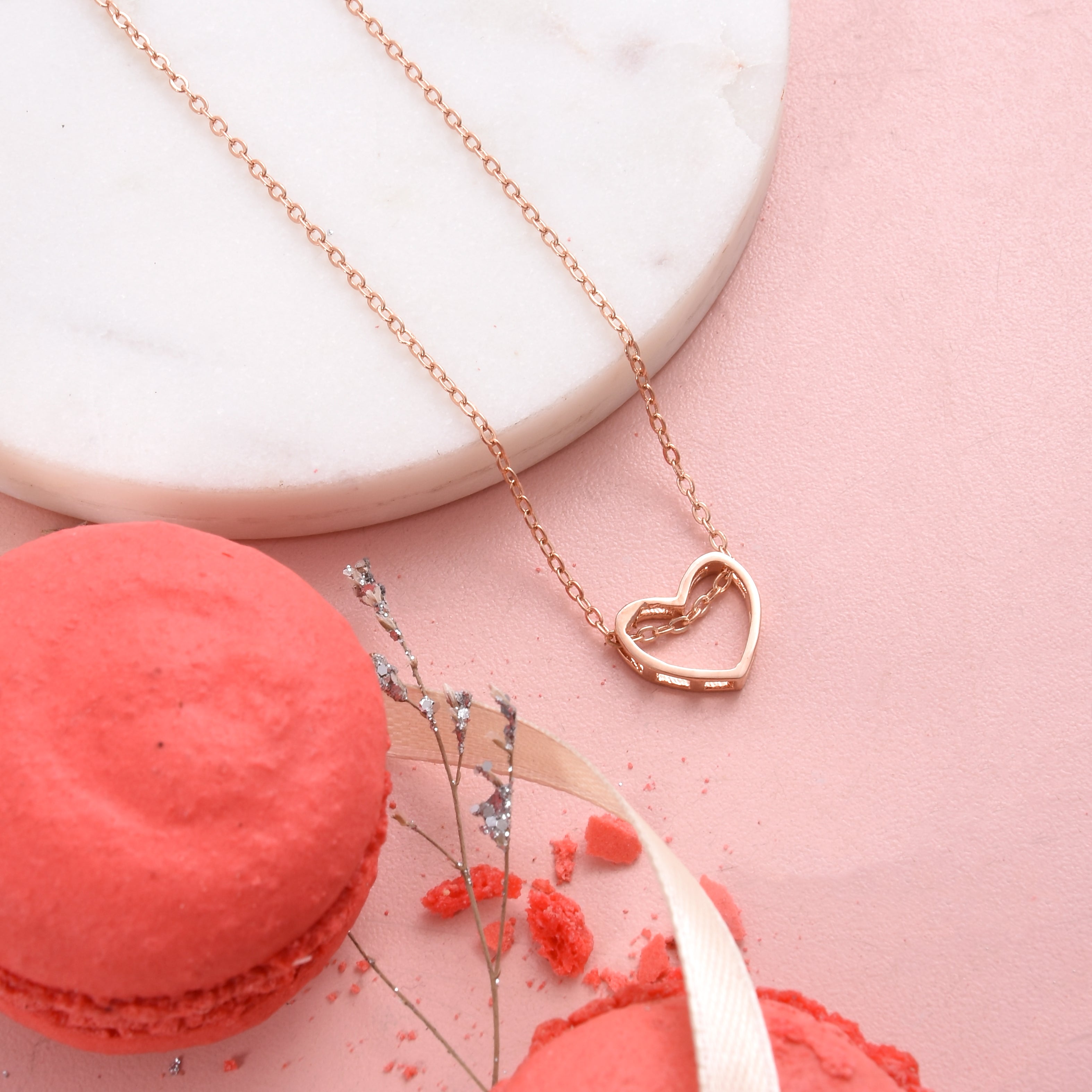 Open Heart Chains Western Necklace