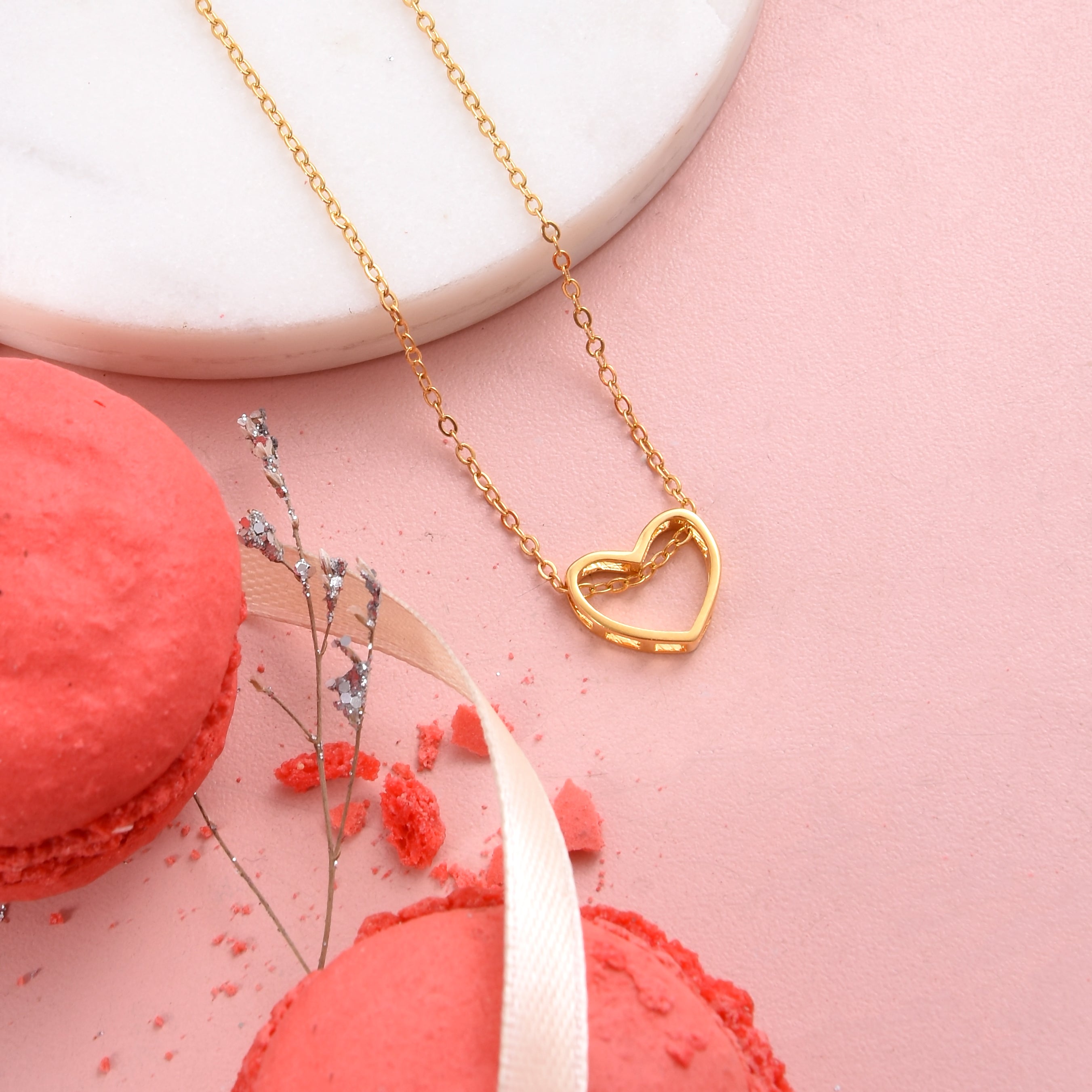 Open Heart Chains Western Necklace